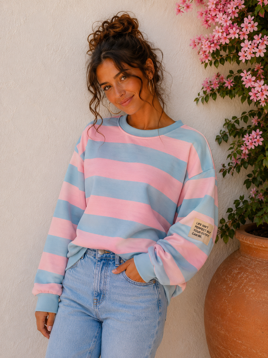 Sweater Butterstoff - Rosa/Blue