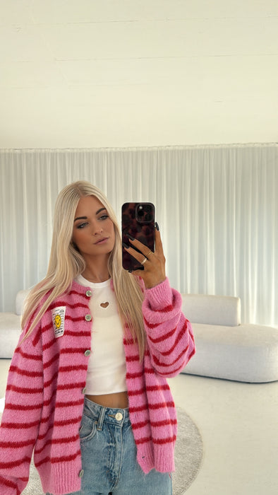 Cardigan Stripes Pink/Rot