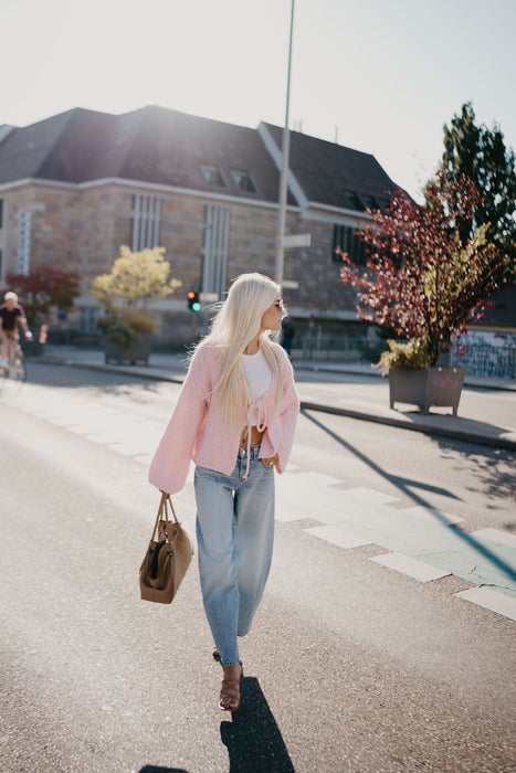 Cardigan Bouclé Cardigan soft Rosé