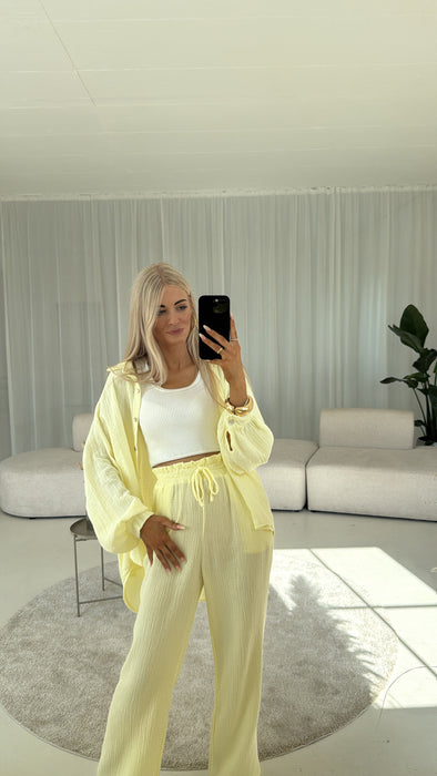 Musselin Bluse  light gelb