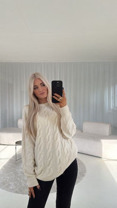 Weicher Pullover Off White