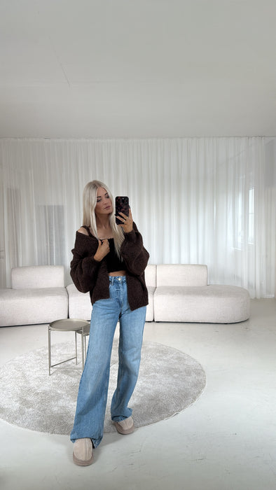 Strickset Braun ( Top + Cardigan )