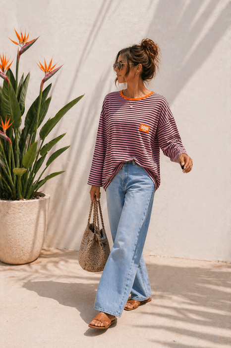 Longsleve Stripes Soho Rosé/Black