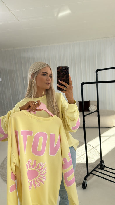Sweater Devolution Gelb/Rosé