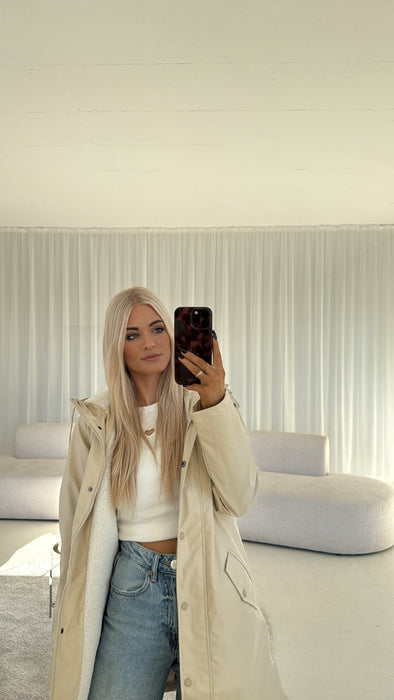 Regenjacke Beige