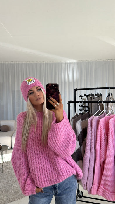 Mütze Smily Pink - Ohne Rückgaberecht/Hygieneartikel