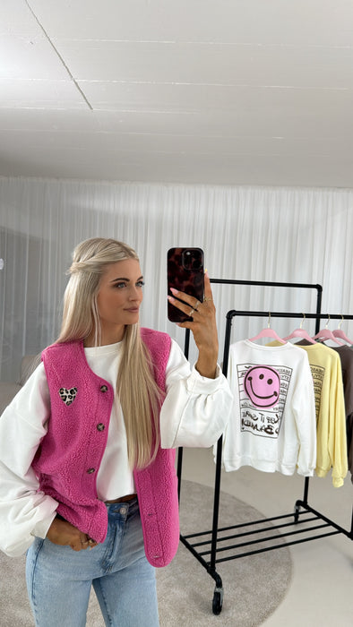 Teddyweste Pink Leo Herz