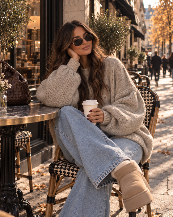 Strickpulli Beige