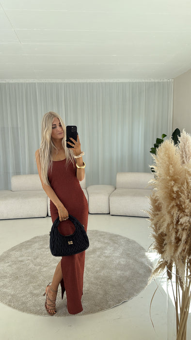 Crêpe Kleid Rost