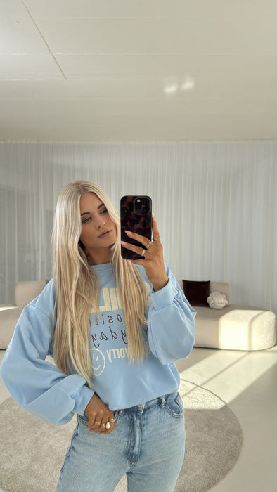 Sweater Smily Blau mit Print