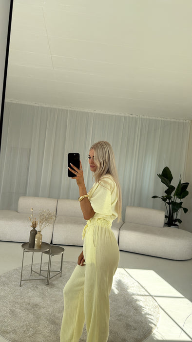 Musselin Hose light gelb