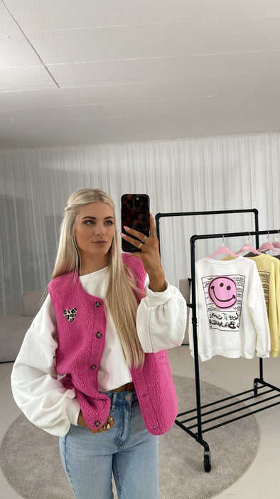 Teddyweste Pink Leo Herz