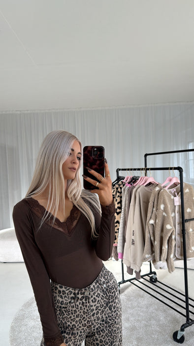 Kaschmir Oberteil Dark Braun