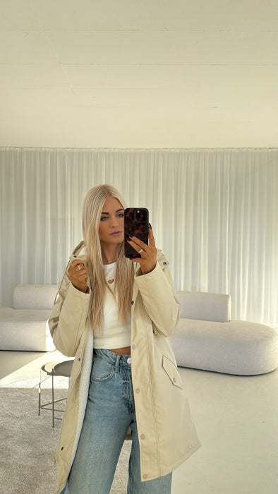 Regenjacke Beige