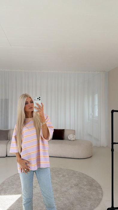 T-Shirt Stripes Lila Pastell