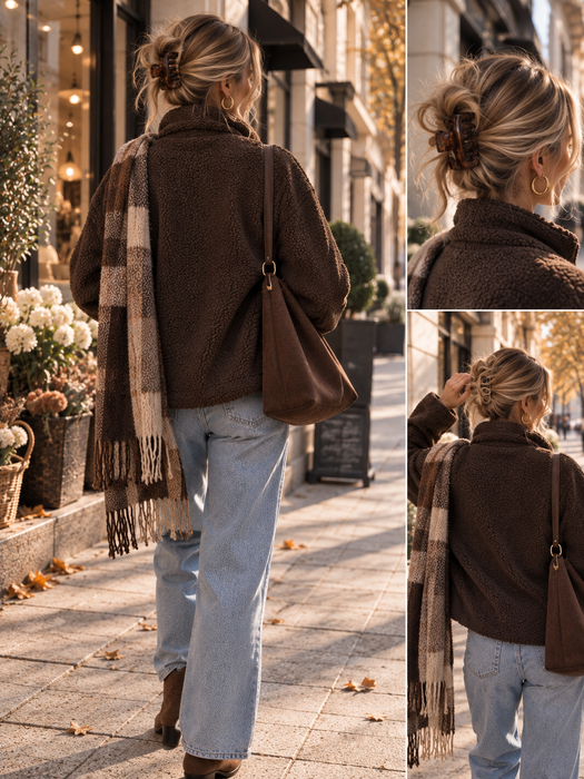 Teddyjacke Dunkelbraun