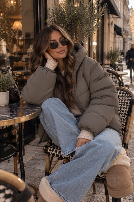 Puffer Jacke Light Khaki