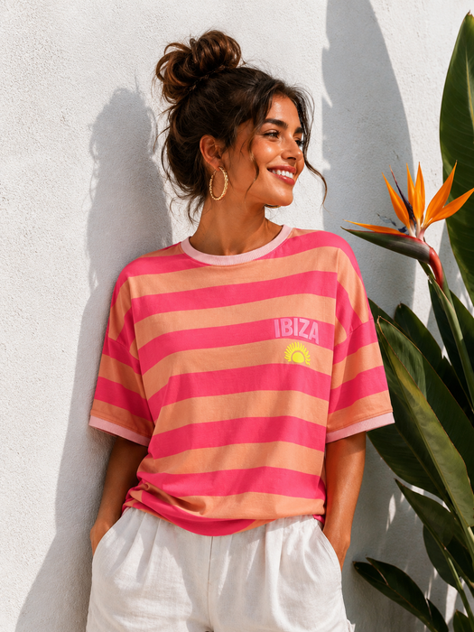 T-Shirt Ibiza pink  - Ohne Rückgaberecht