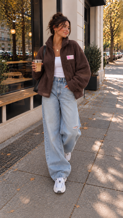 Teddyjacke Leonie Schoko