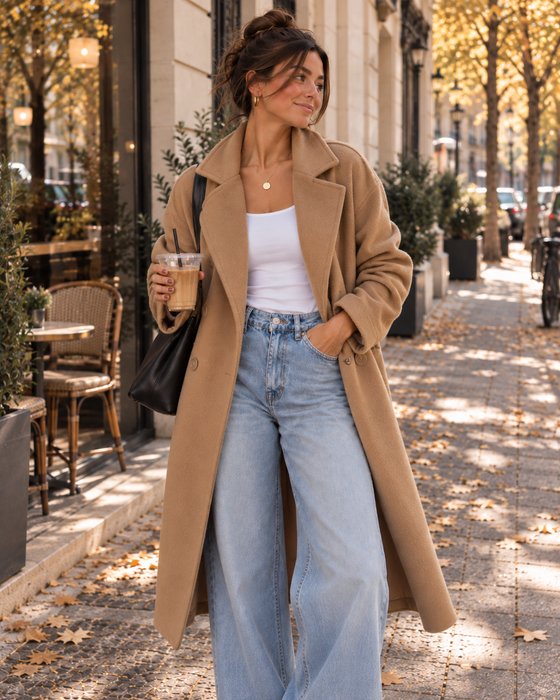 Herbstmantel Soft Camel
