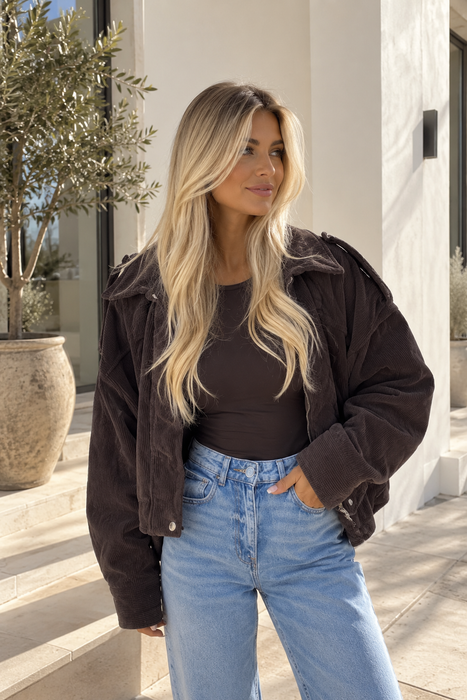 Cordjacke Schokobraun