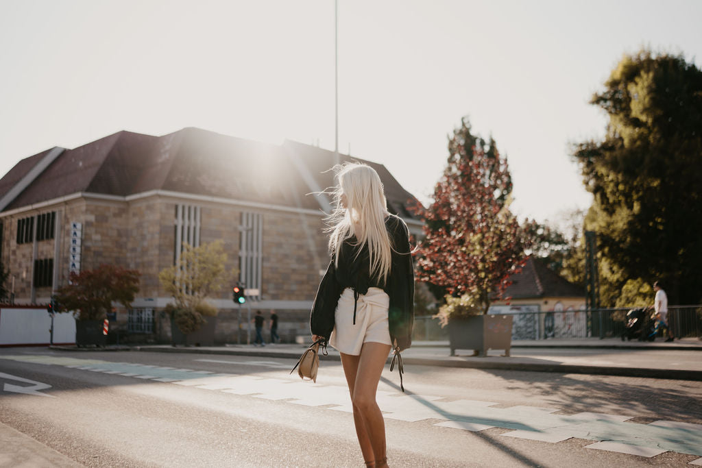 Leinenskort Beige