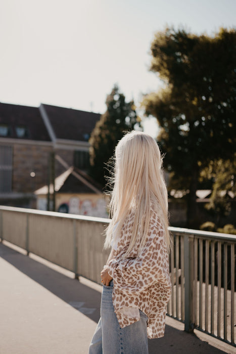 Musselinbluse Leo Sand