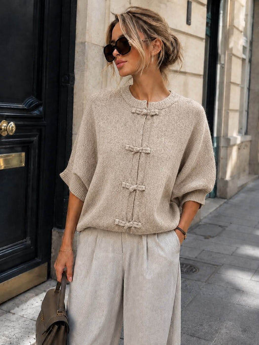 Strickjacke mit Schleifen