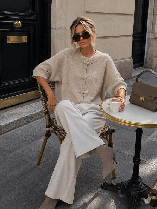 Strickjacke mit Schleifen
