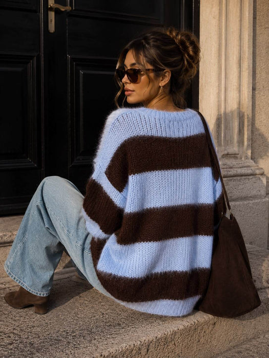 V- Pullover Mary Blau