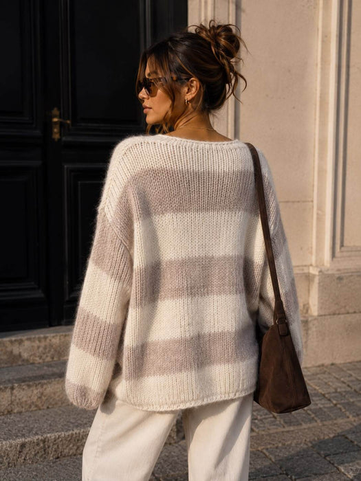 V- Pullover Mary Taupe