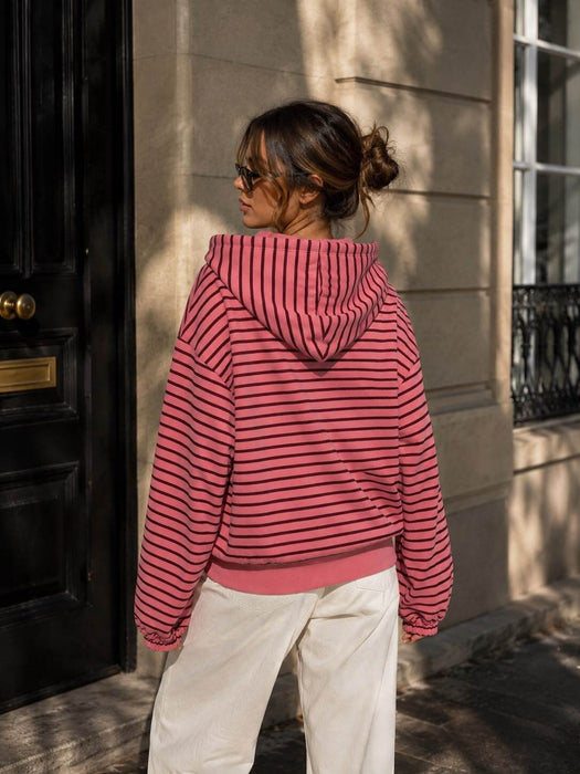 Hoodie mit Reißverschluss Burgunder